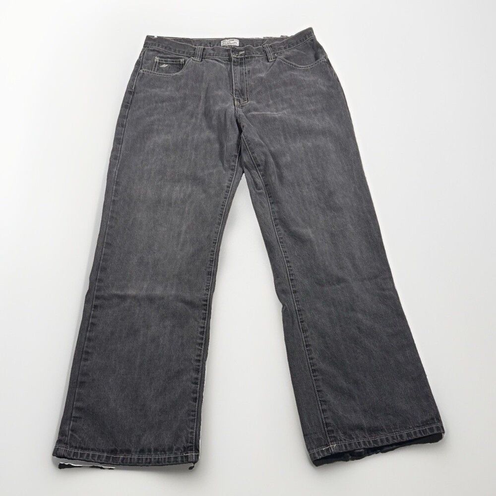 DKNY Jeans Y2K City Performance Denim Mens 34x30 Black Relaxed Baggy Light Wash